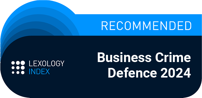 Zertifikat Lexology Index Buisness Crime Defence 2024