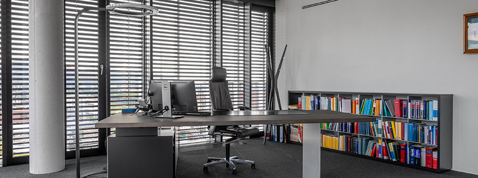 Büro mit Buecherregal